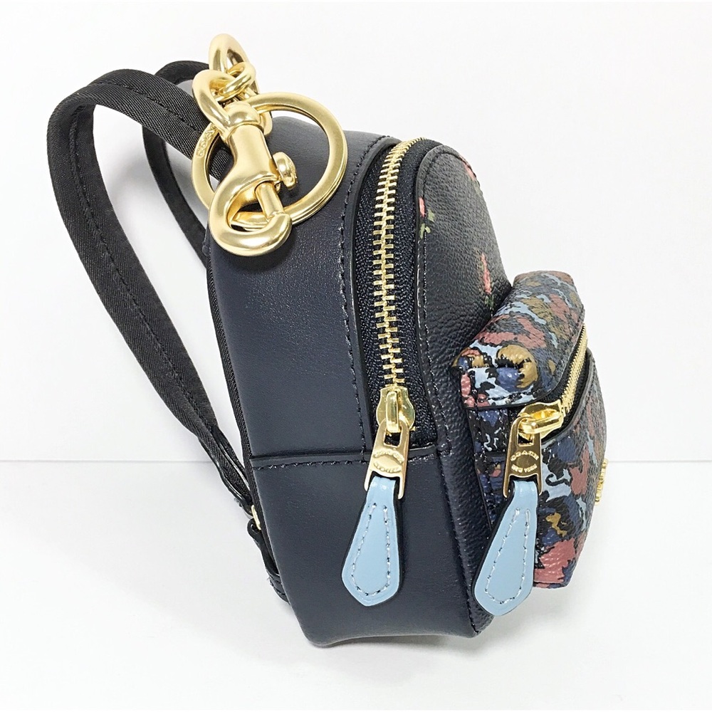 Coach Backpack Keychain Blue Bag Charm NWT - Picture 5 of 8